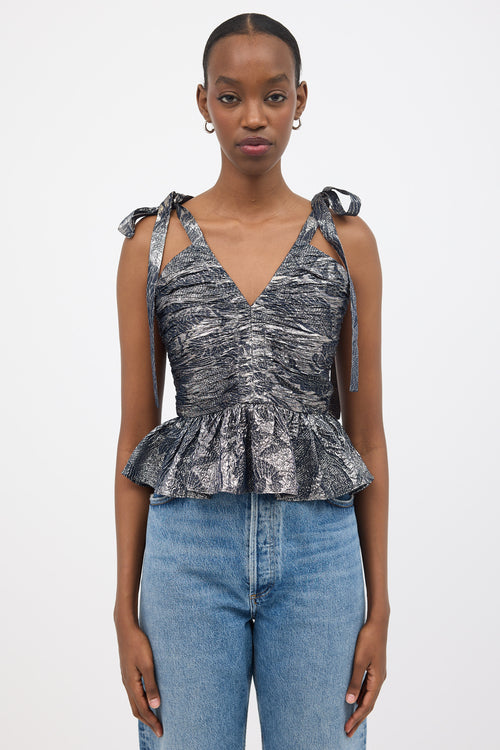 Ulla Johnson Silk Metallic Leonara Top