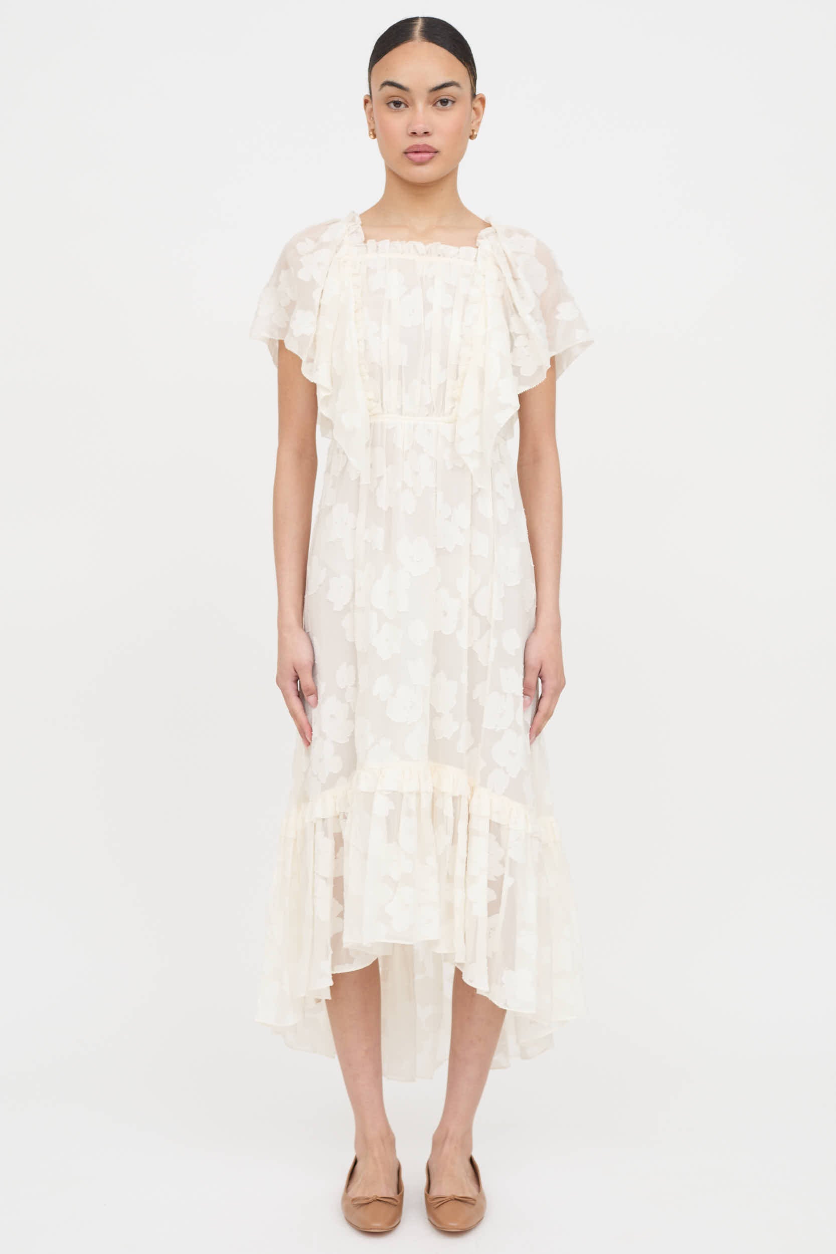 Ulla Johnson Floral Ruffle Dress