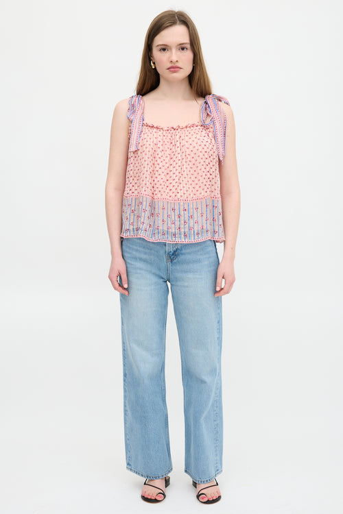 Ulla Johnson Silk Floral Constance Blouse