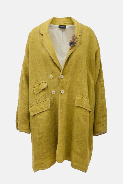 Umit Unal Linen Feather Coat