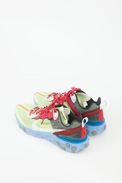 Undercover X Nike Green & Multicolour Mesh React Element 87 Sneaker