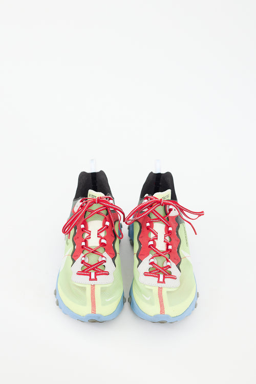 Undercover X Nike Green & Multicolour Mesh React Element 87 Sneaker