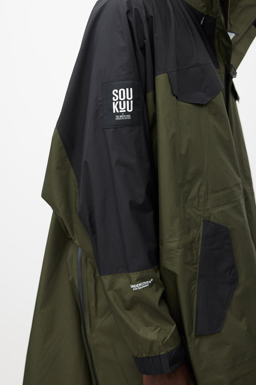 Undercover X The North Face Green & Black Oversized Jacket