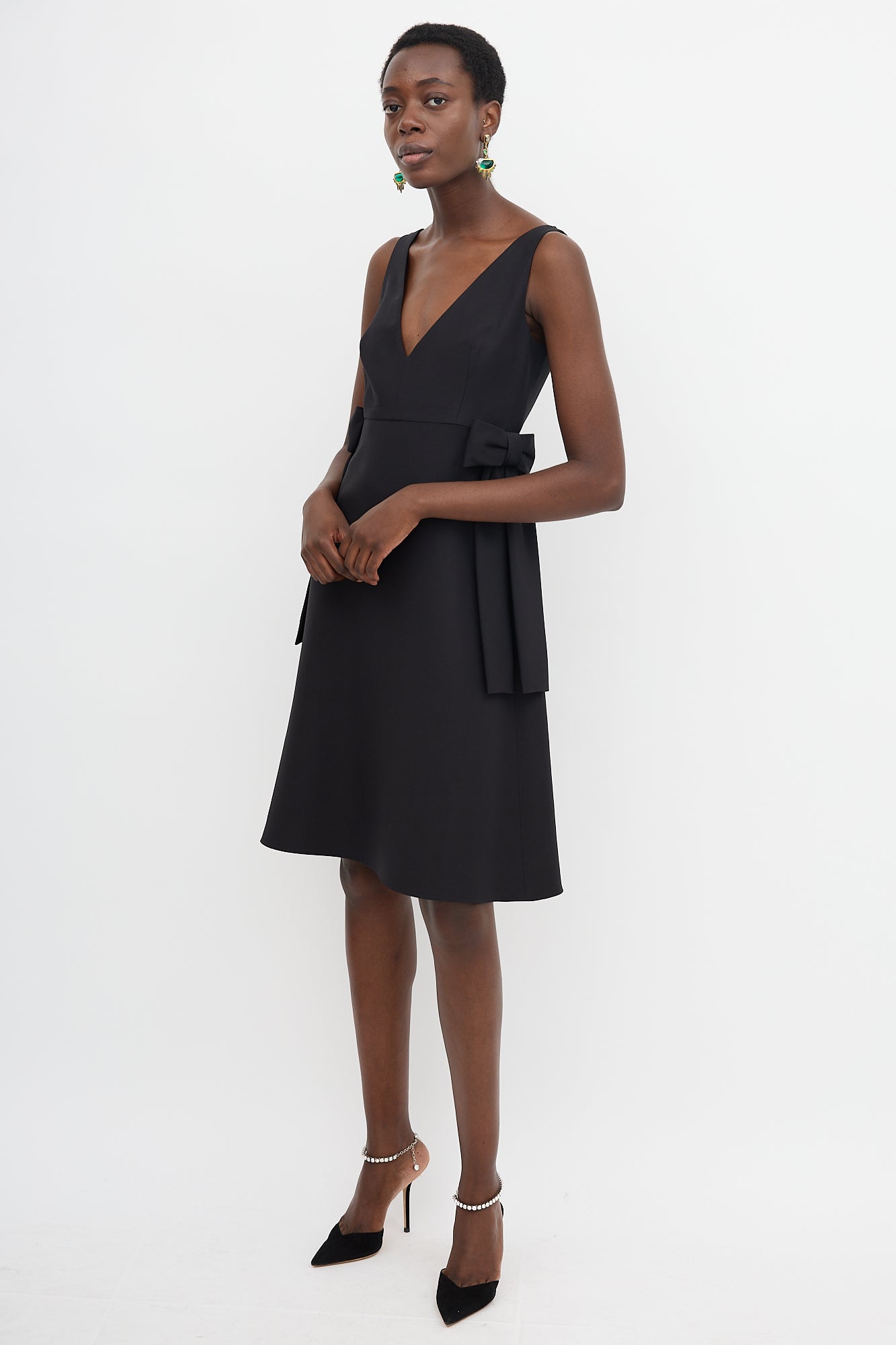 Valentino Wool & Silk Bow Dress