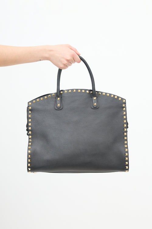 Valentino Leather Rockstud Dome Bag