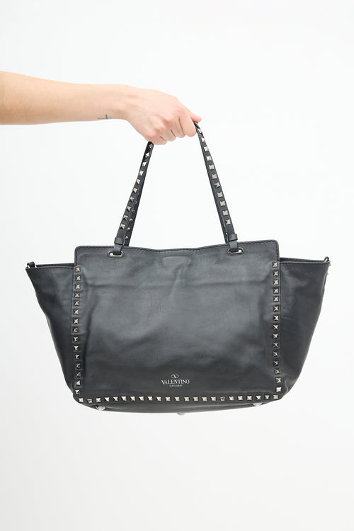 Valentino Leather & Crystal Rockstud Bag