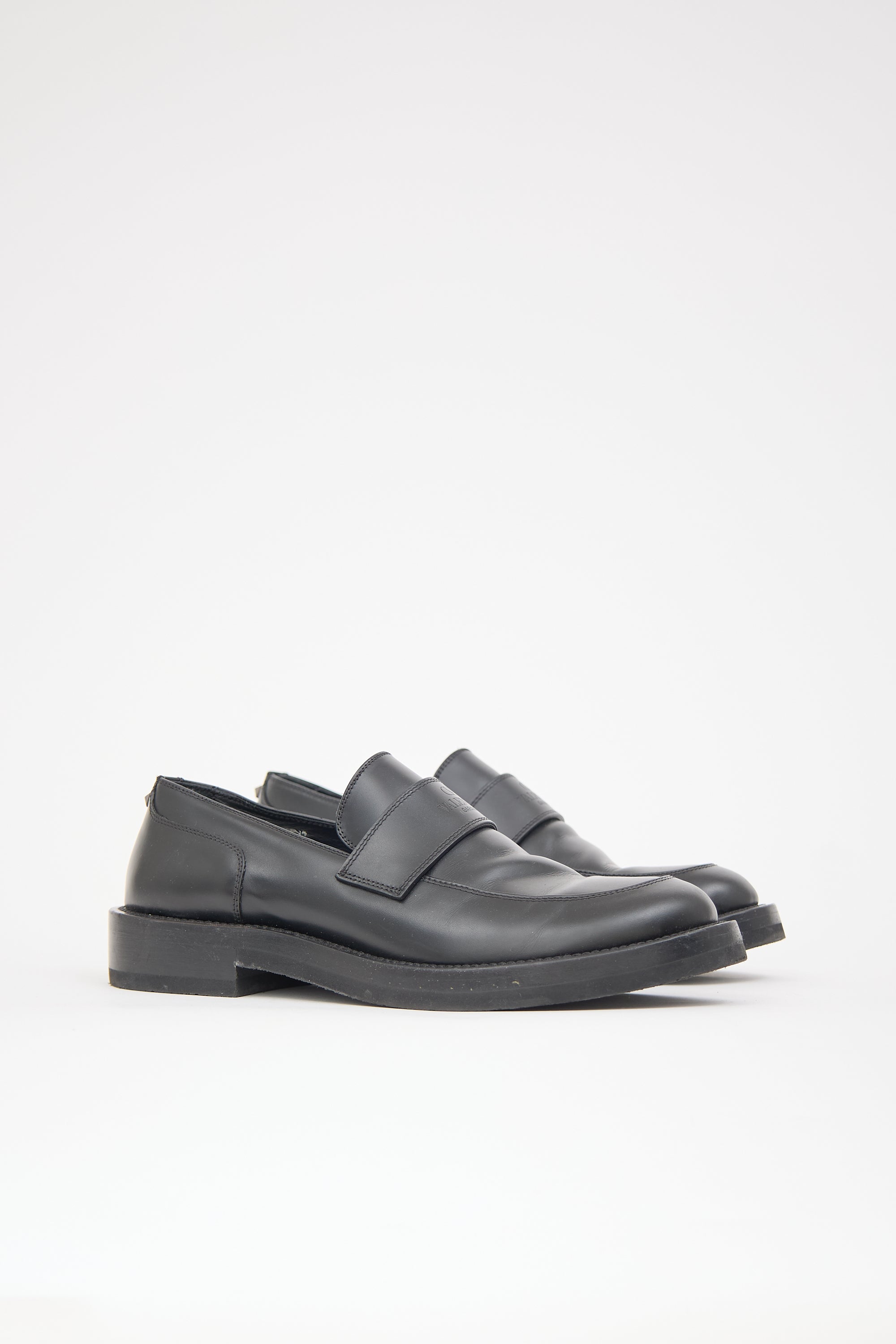 Valentino Leather Rockstud Essential Loafer