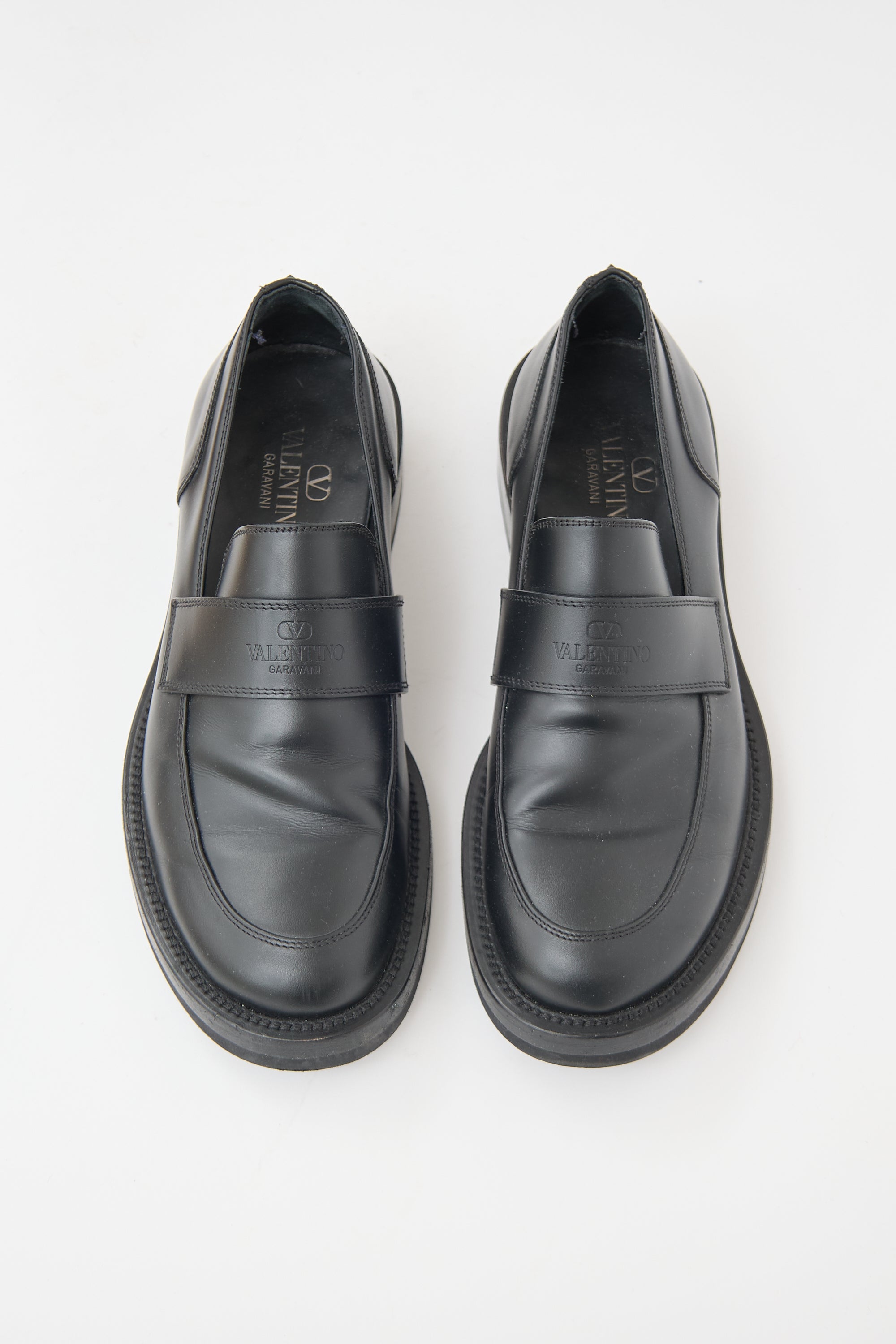 Valentino Leather Rockstud Essential Loafer