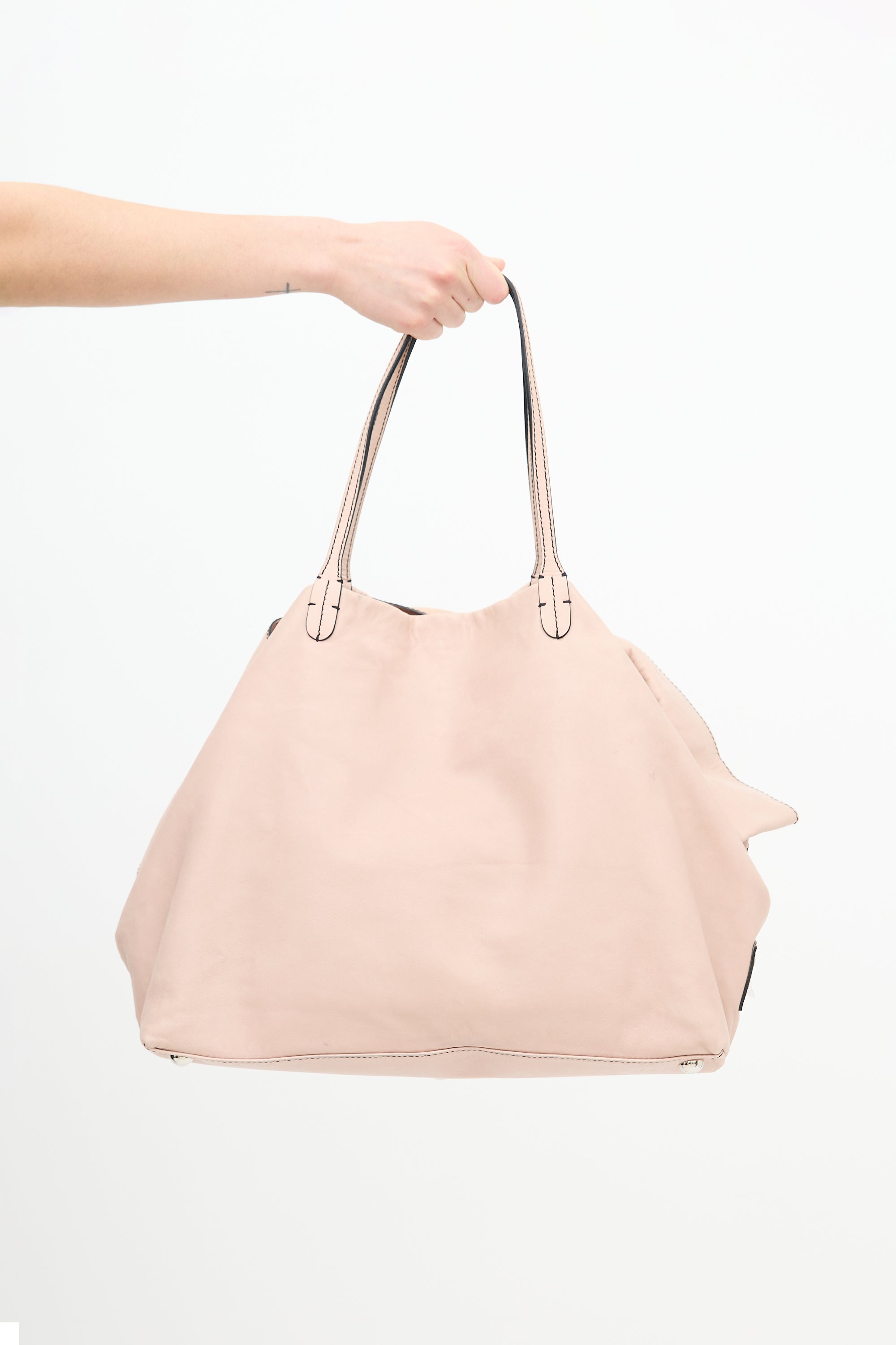 Valentino Leather Bow Tote Bag