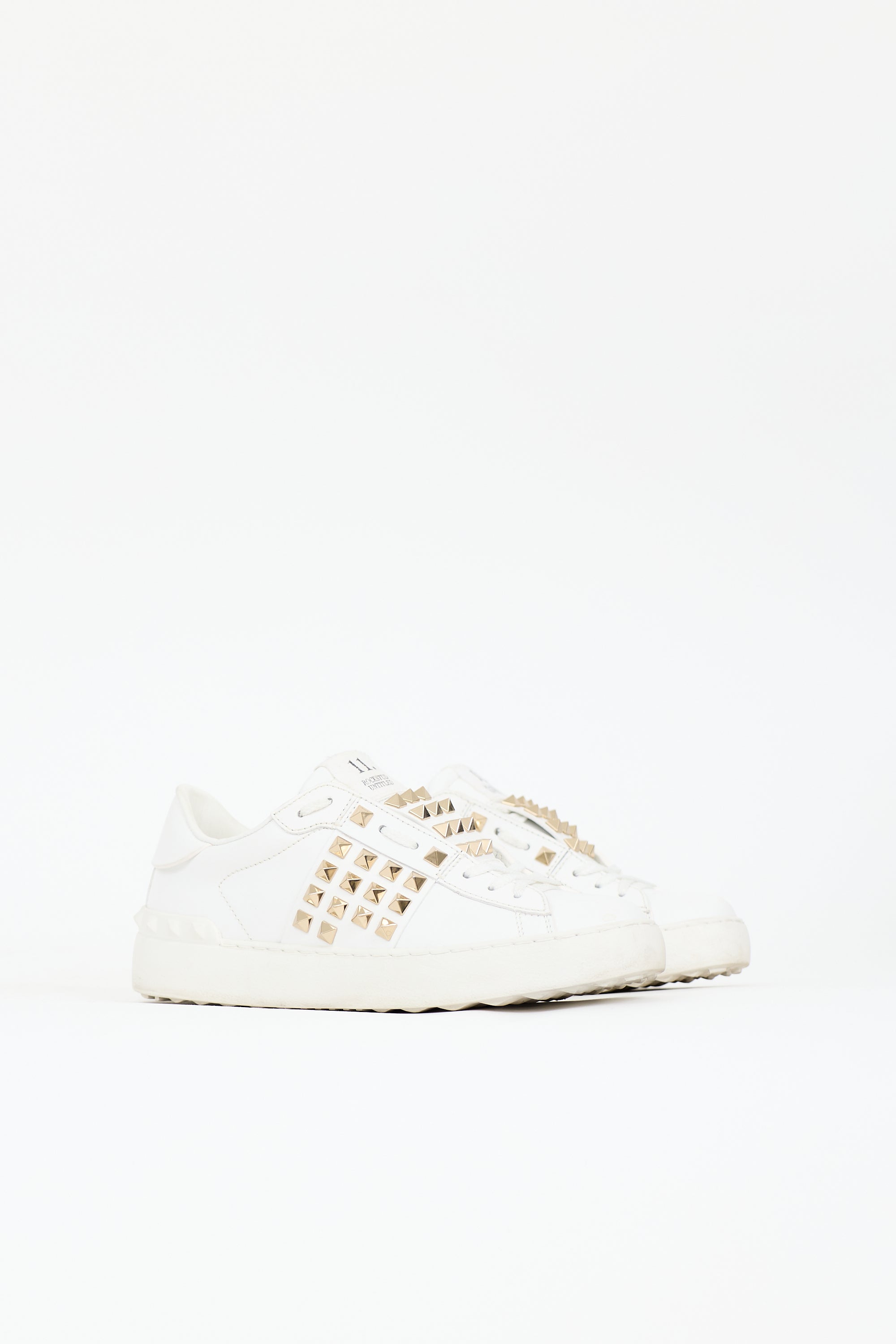 Valentino Leather Untitled Rockstud Sneaker