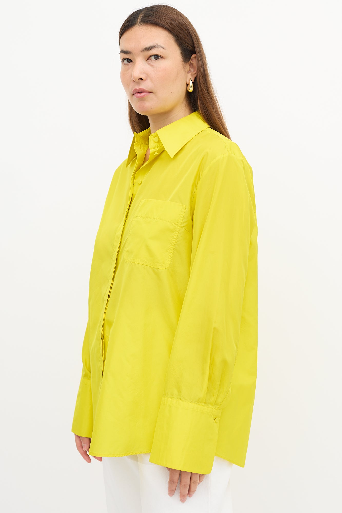 Valentino Silk Double Button Up Shirt