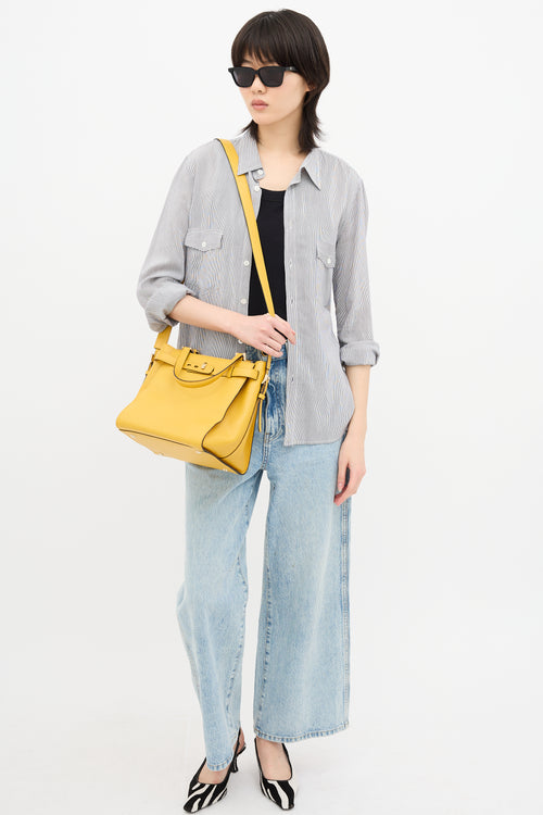 Valextra Textured Leather B-Cube Bag