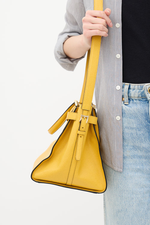 Valextra Textured Leather B-Cube Bag