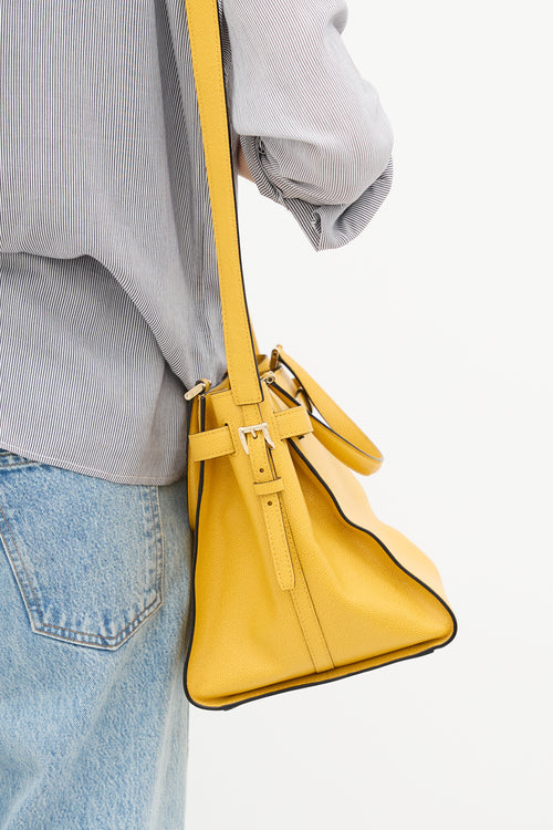 Valextra Textured Leather B-Cube Bag