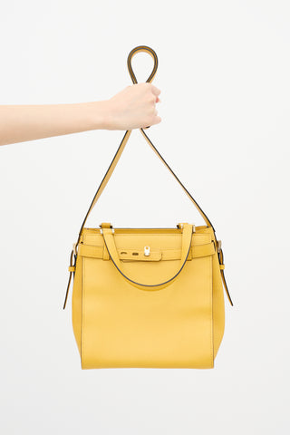 Valextra Textured Leather B-Cube Bag