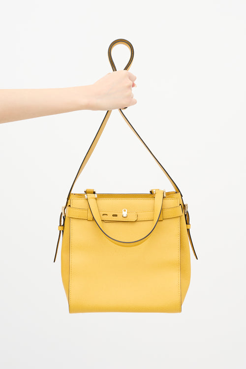 Valextra Textured Leather B-Cube Bag