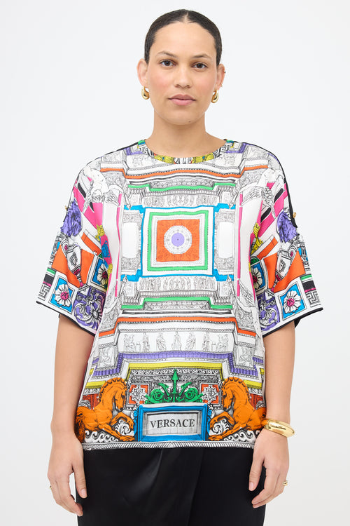 Versace Silk Print Blouse