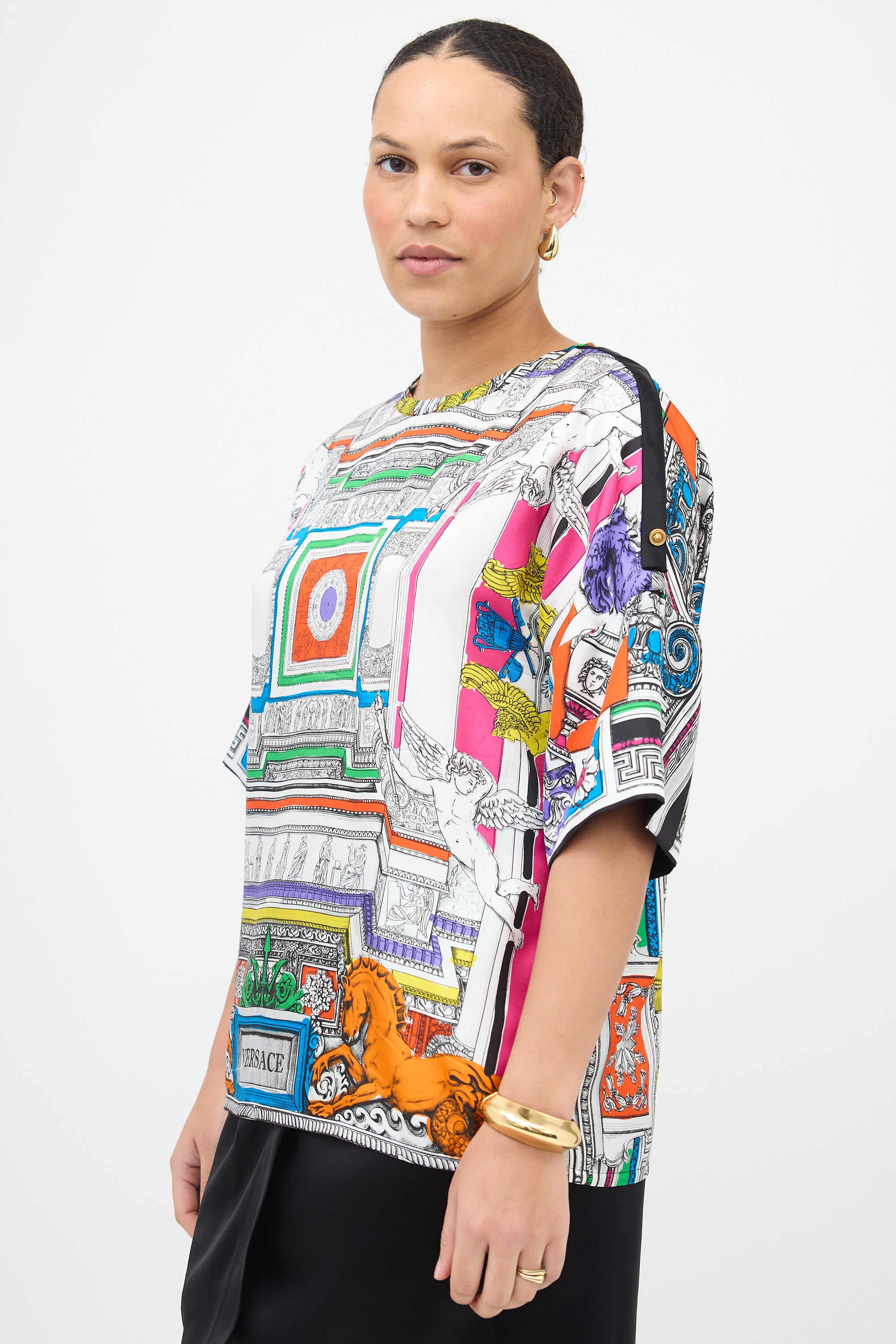 Versace Silk Print Blouse