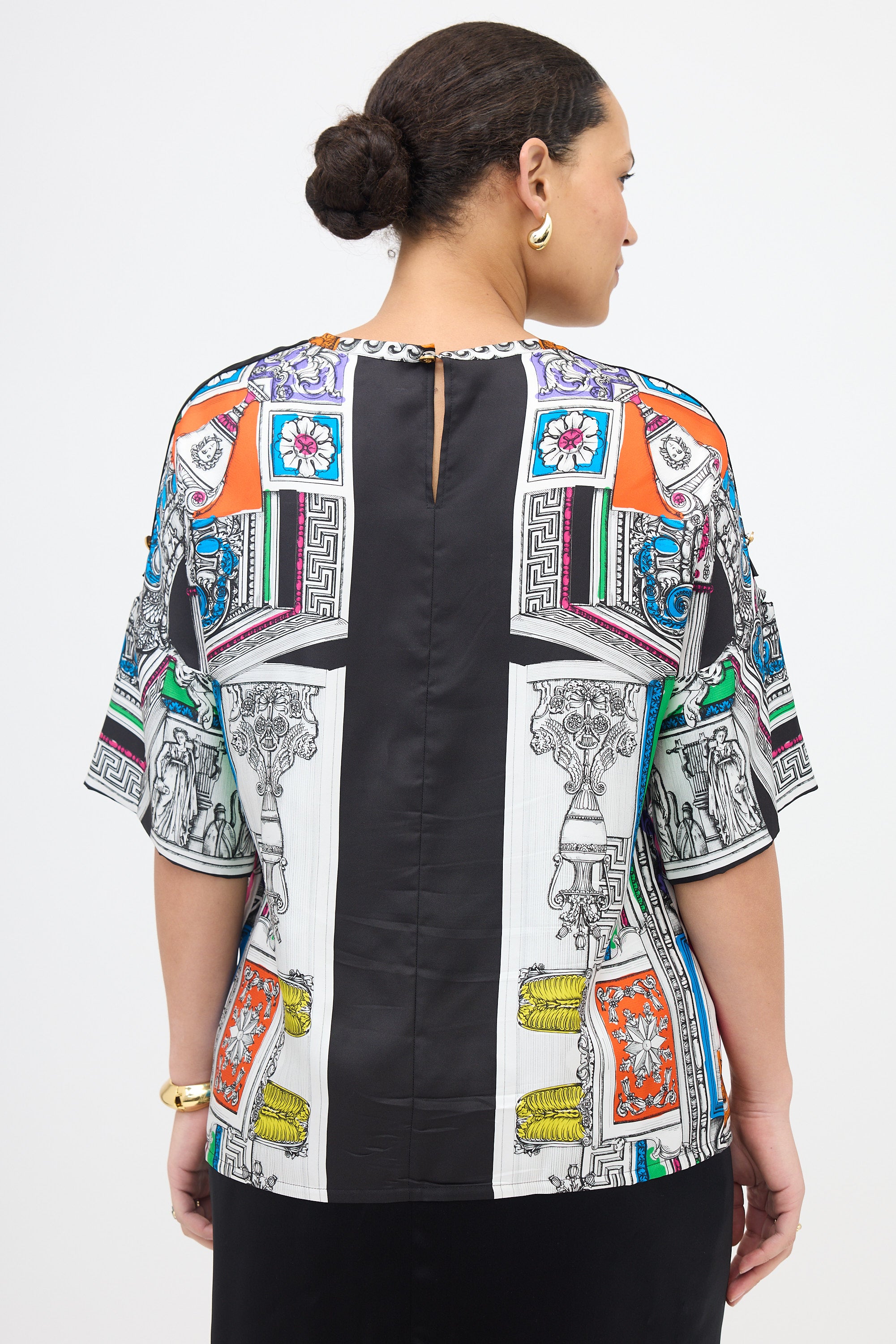 Versace Silk Print Blouse