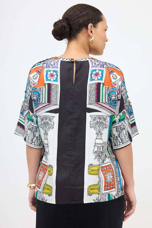 Versace Silk Print Blouse