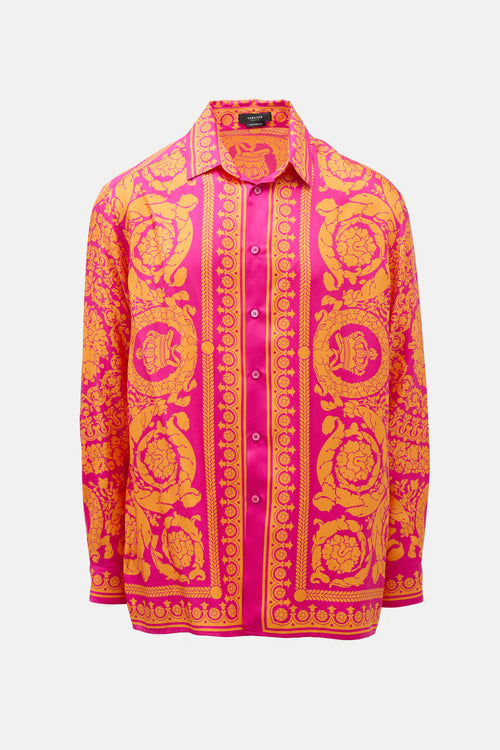 Versace Silk Baroque Printed Shirt