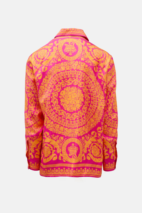 Versace Silk Baroque Printed Shirt