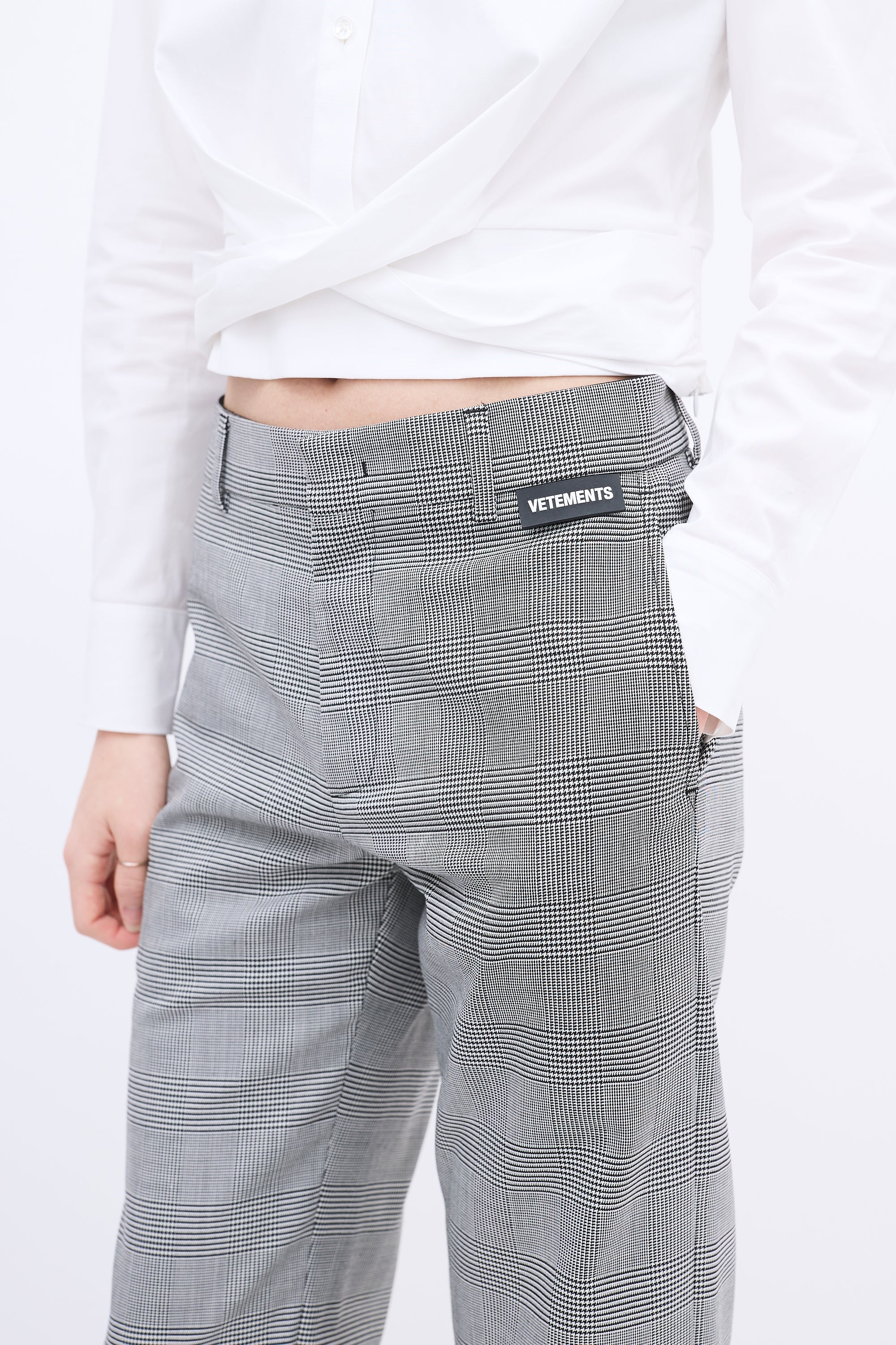 Vetements Black & White Houndstooth Trouser
