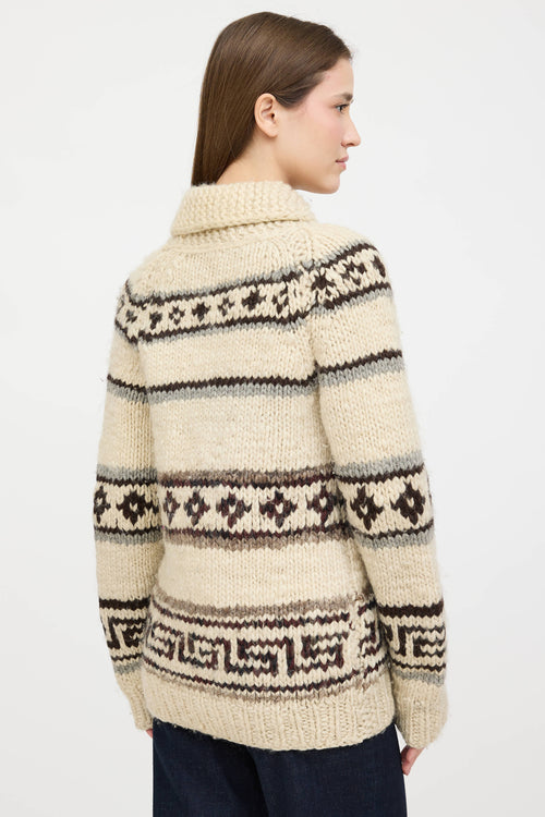 VSP Archive Wool Cowichan Knit Zip Sweater