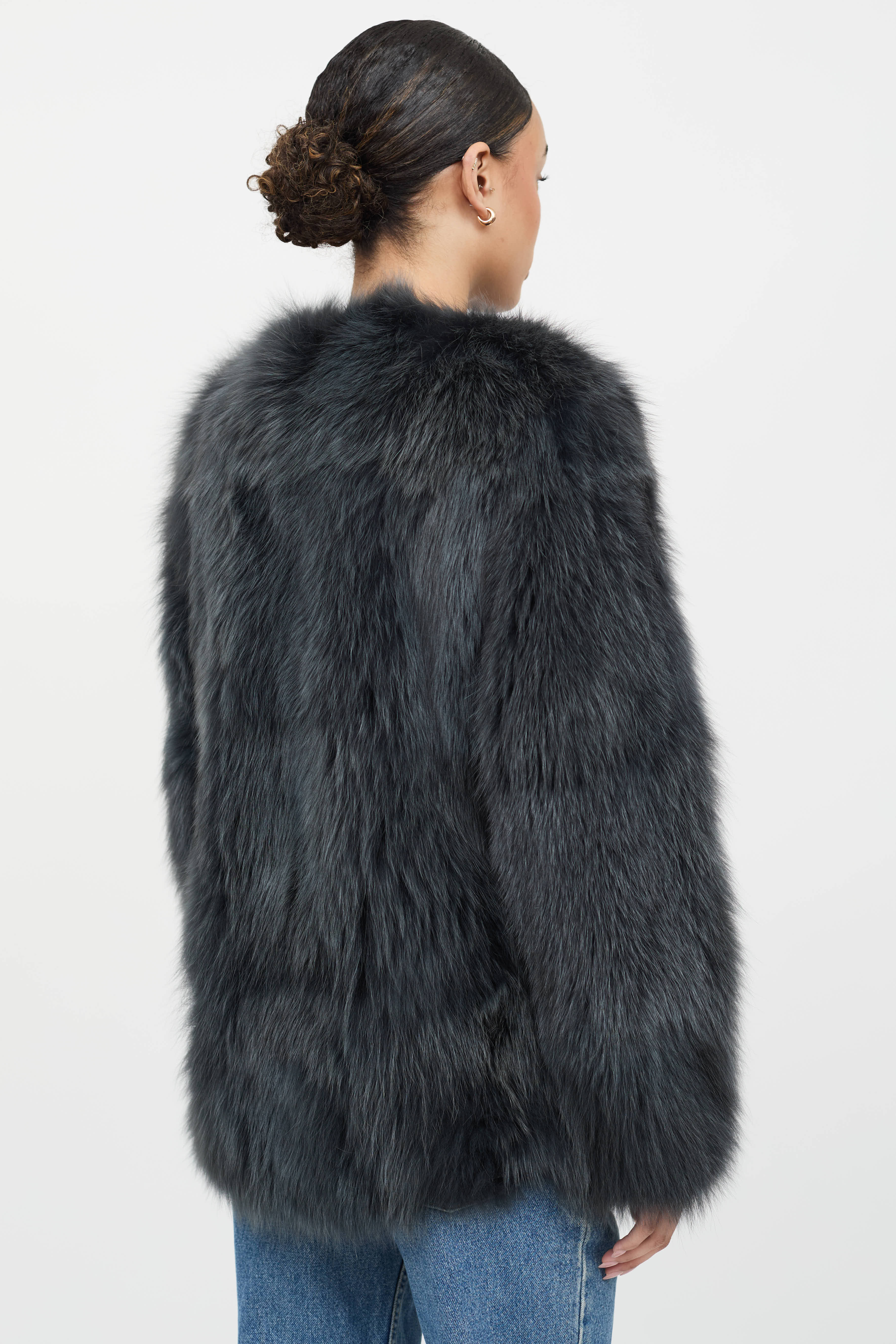 VSP Archive Leather Trim Fur Jacket