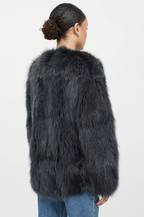 VSP Archive Leather Trim Fur Jacket