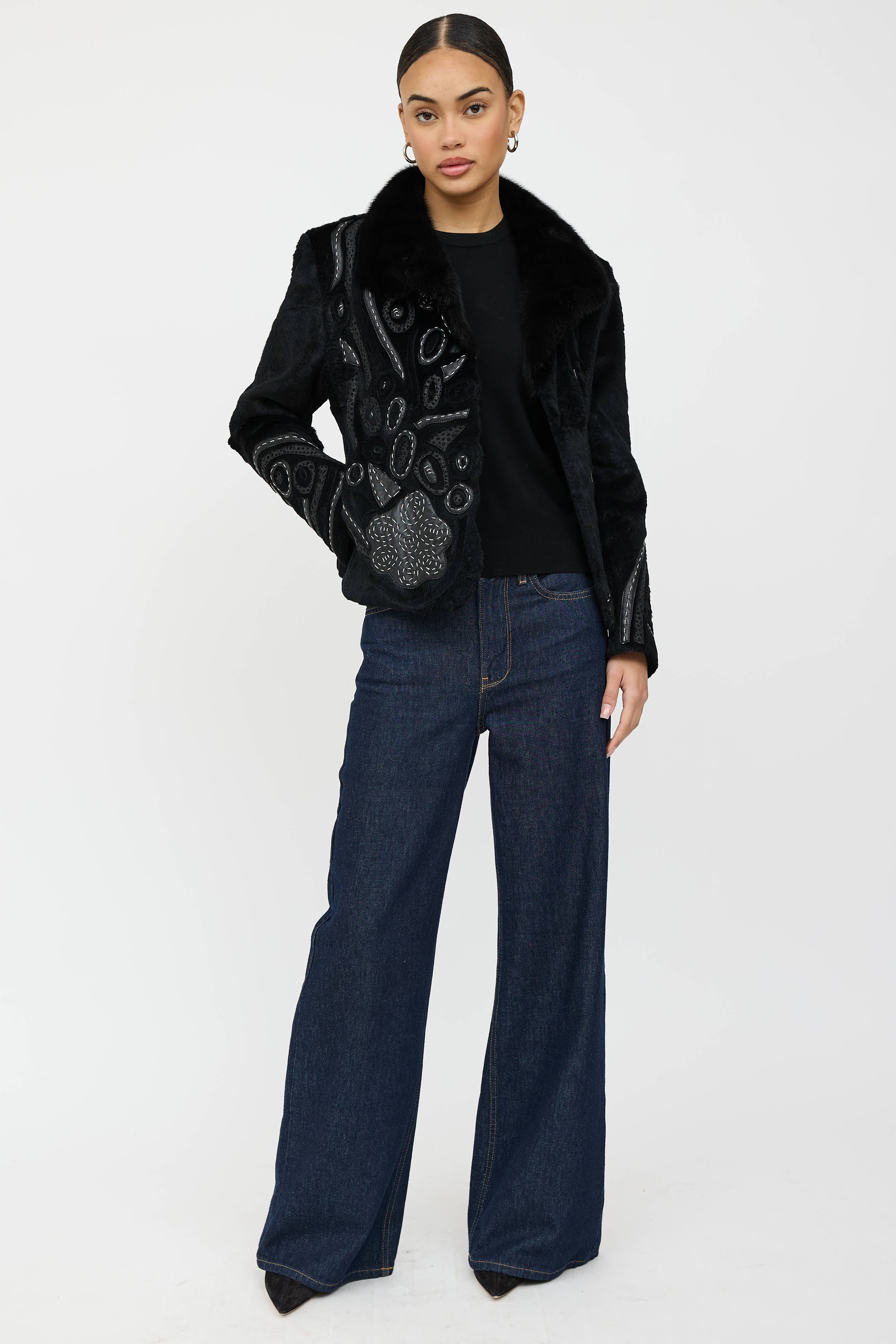 VSP Archive Embroidered Fur Jacket