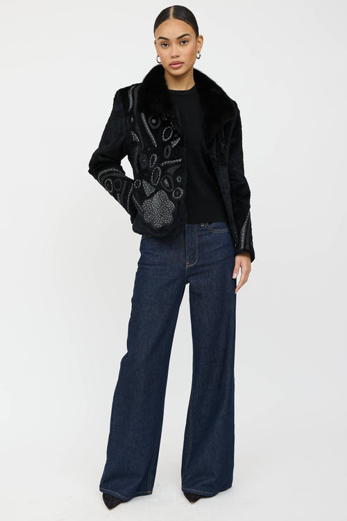 VSP Archive Embroidered Fur Jacket