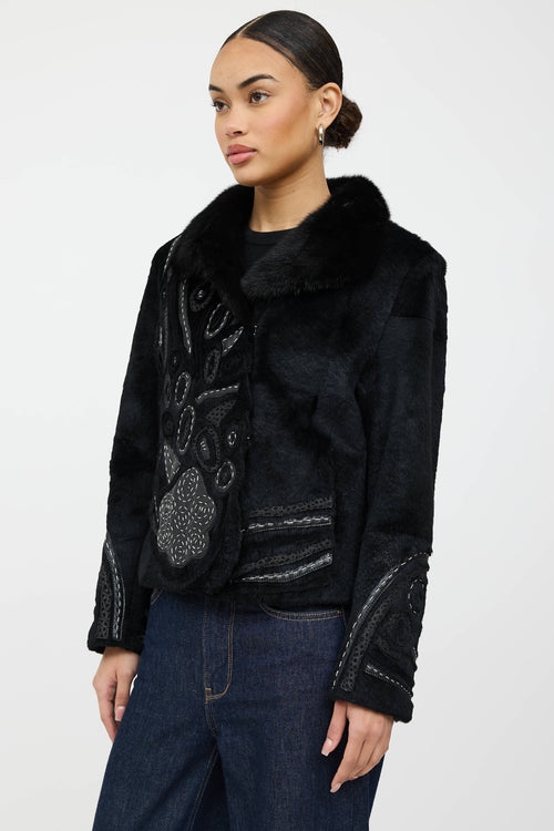 VSP Archive Embroidered Fur Jacket