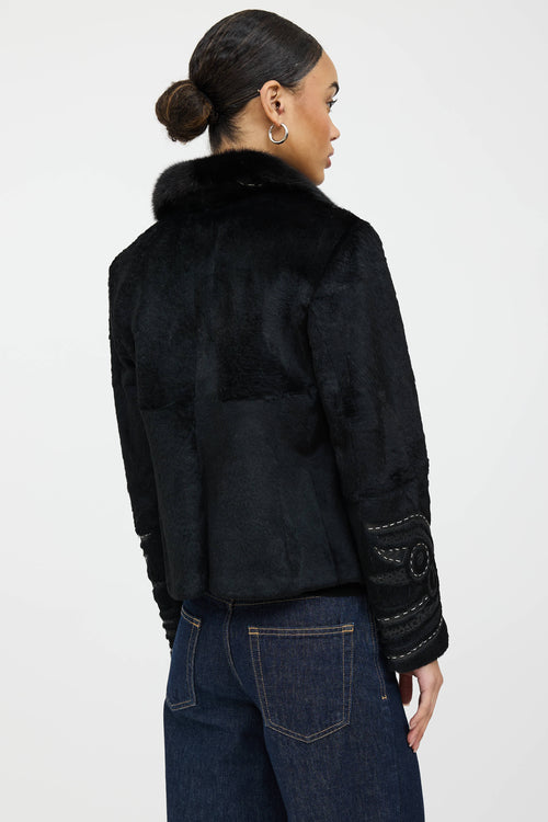 VSP Archive Embroidered Fur Jacket