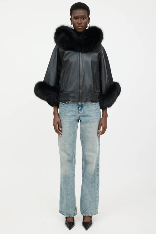 VSP Archive Leather Fur Trim Jacket