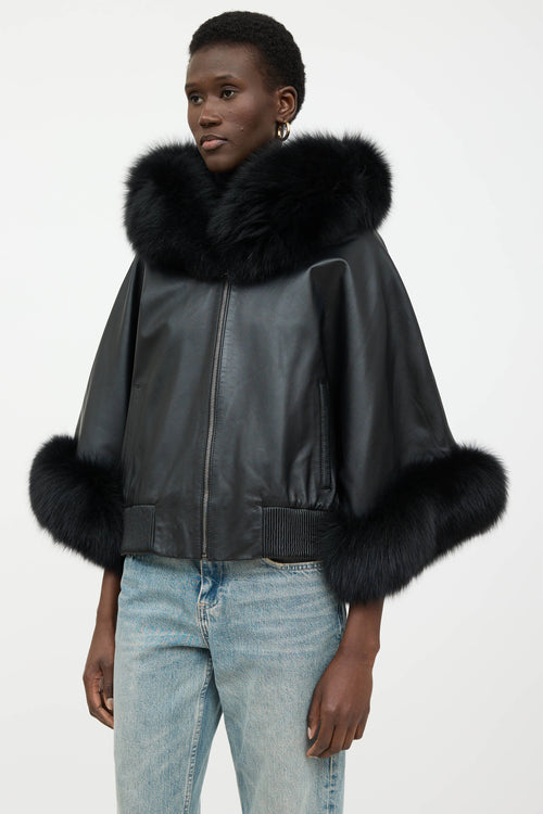 VSP Archive Leather Fur Trim Jacket