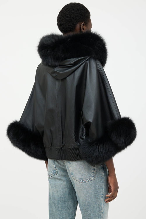 VSP Archive Leather Fur Trim Jacket