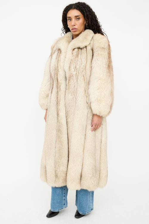 Panelled Fur Coat