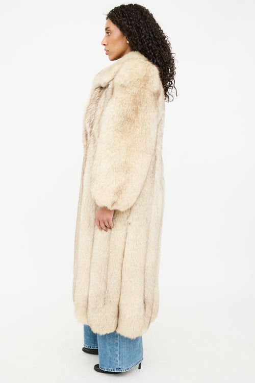 Panelled Fur Coat