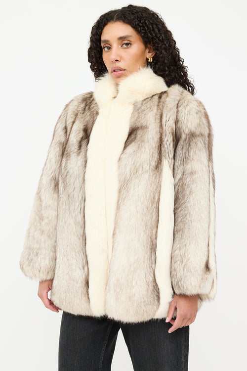 Panelled Fur Jacket