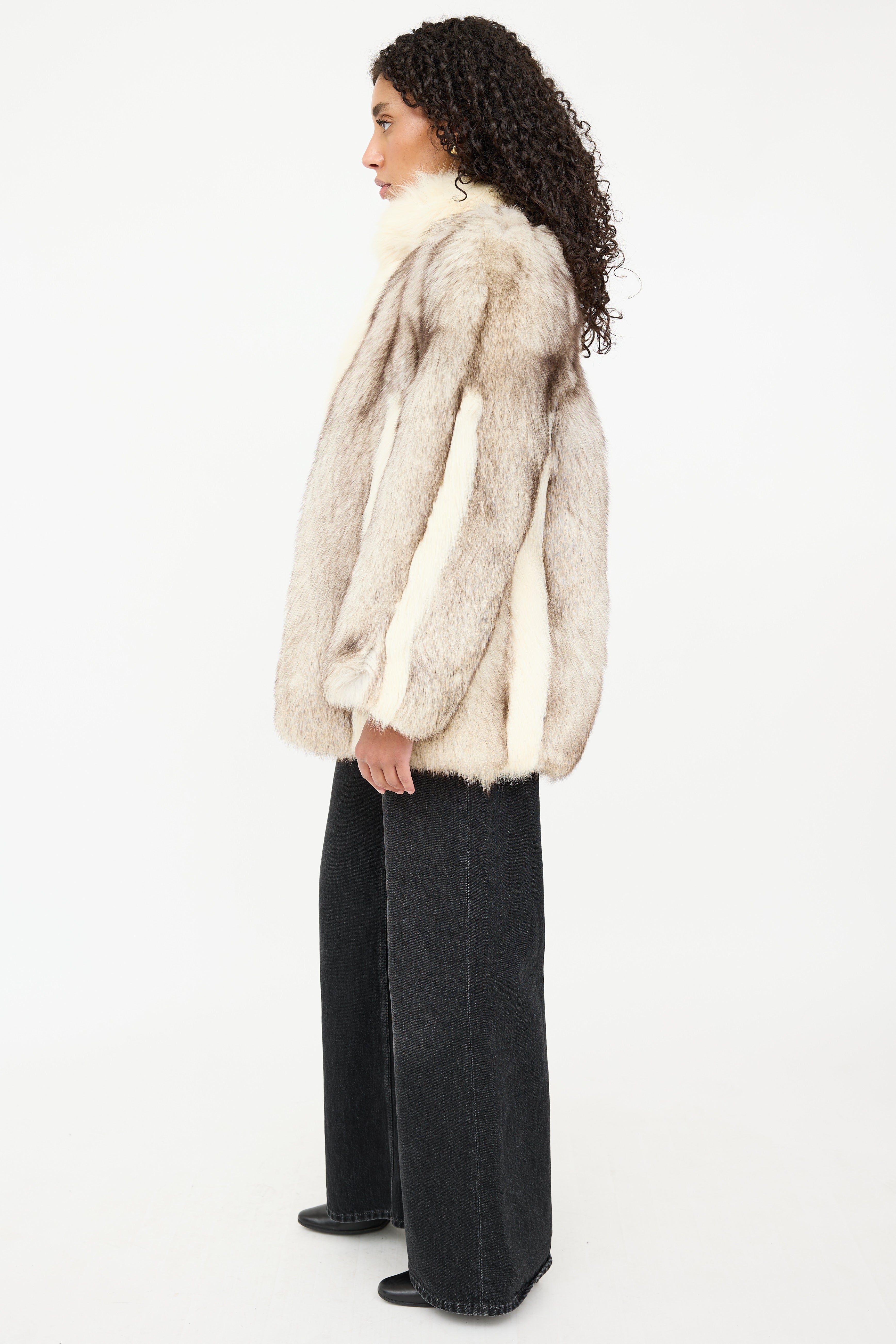 Panelled Fur Jacket
