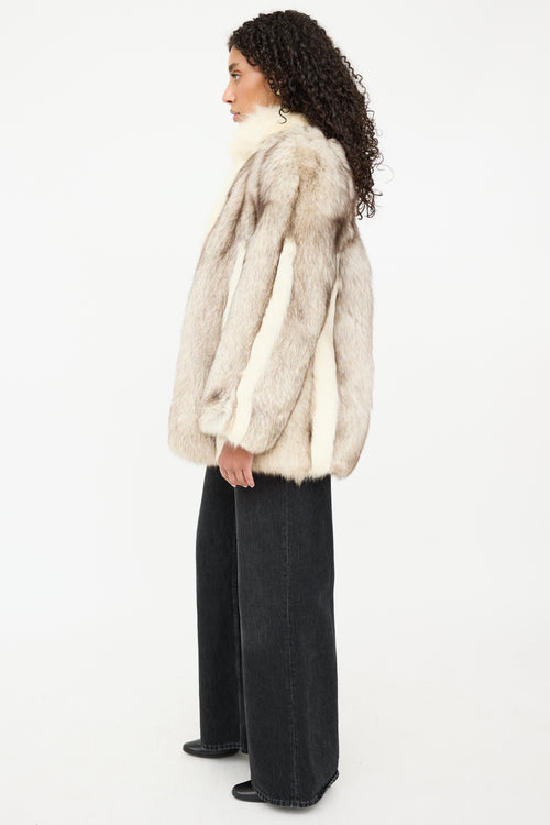 Panelled Fur Jacket