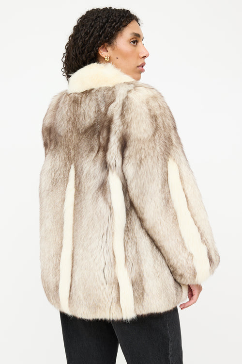 Panelled Fur Jacket