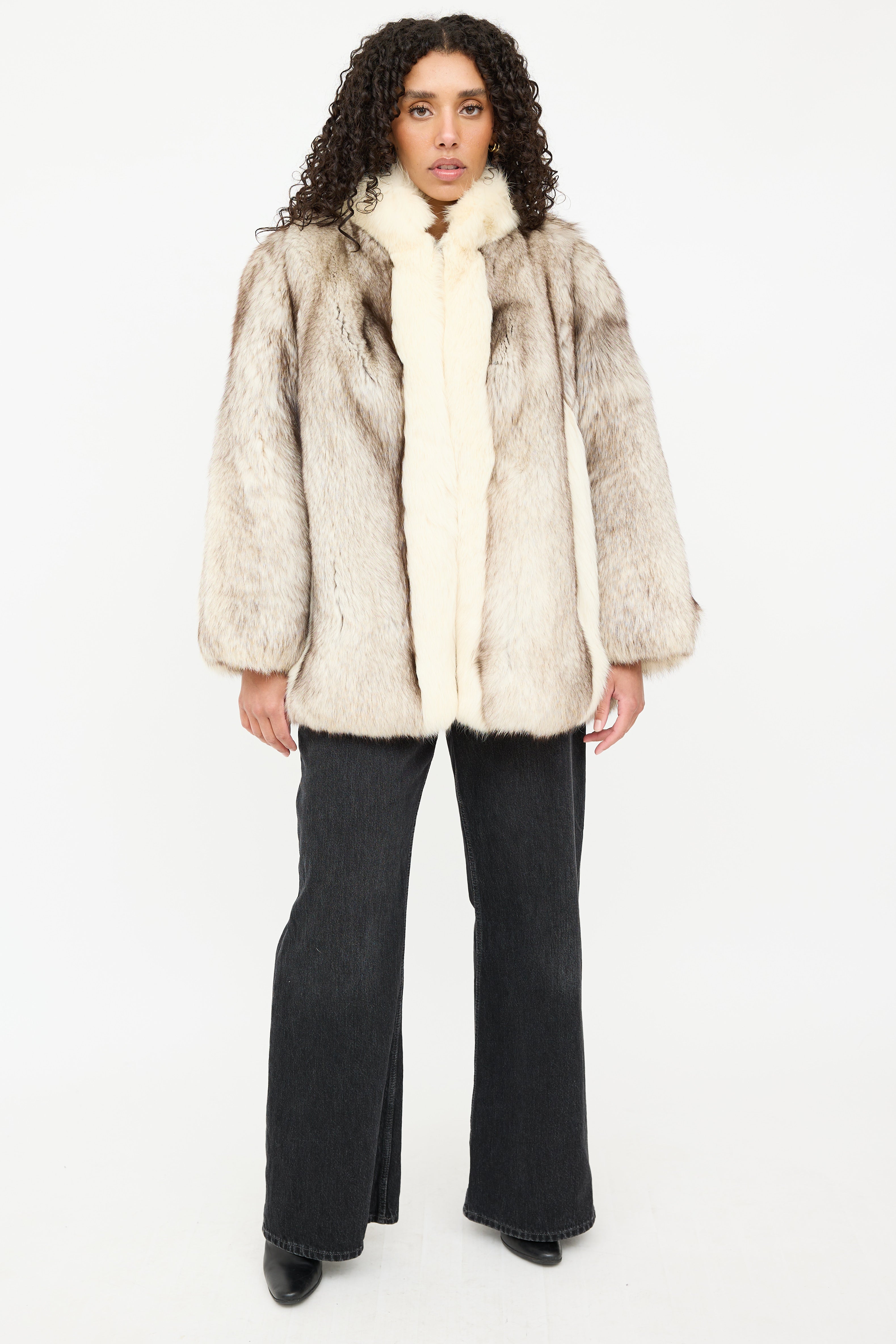 Panelled Fur Jacket