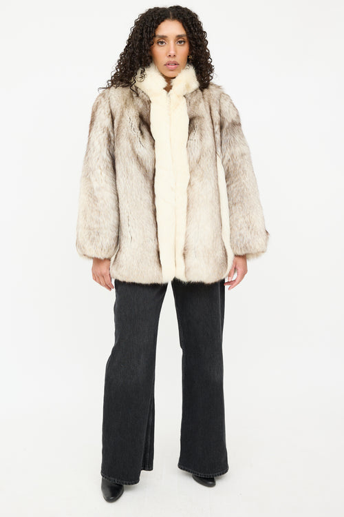 Panelled Fur Jacket