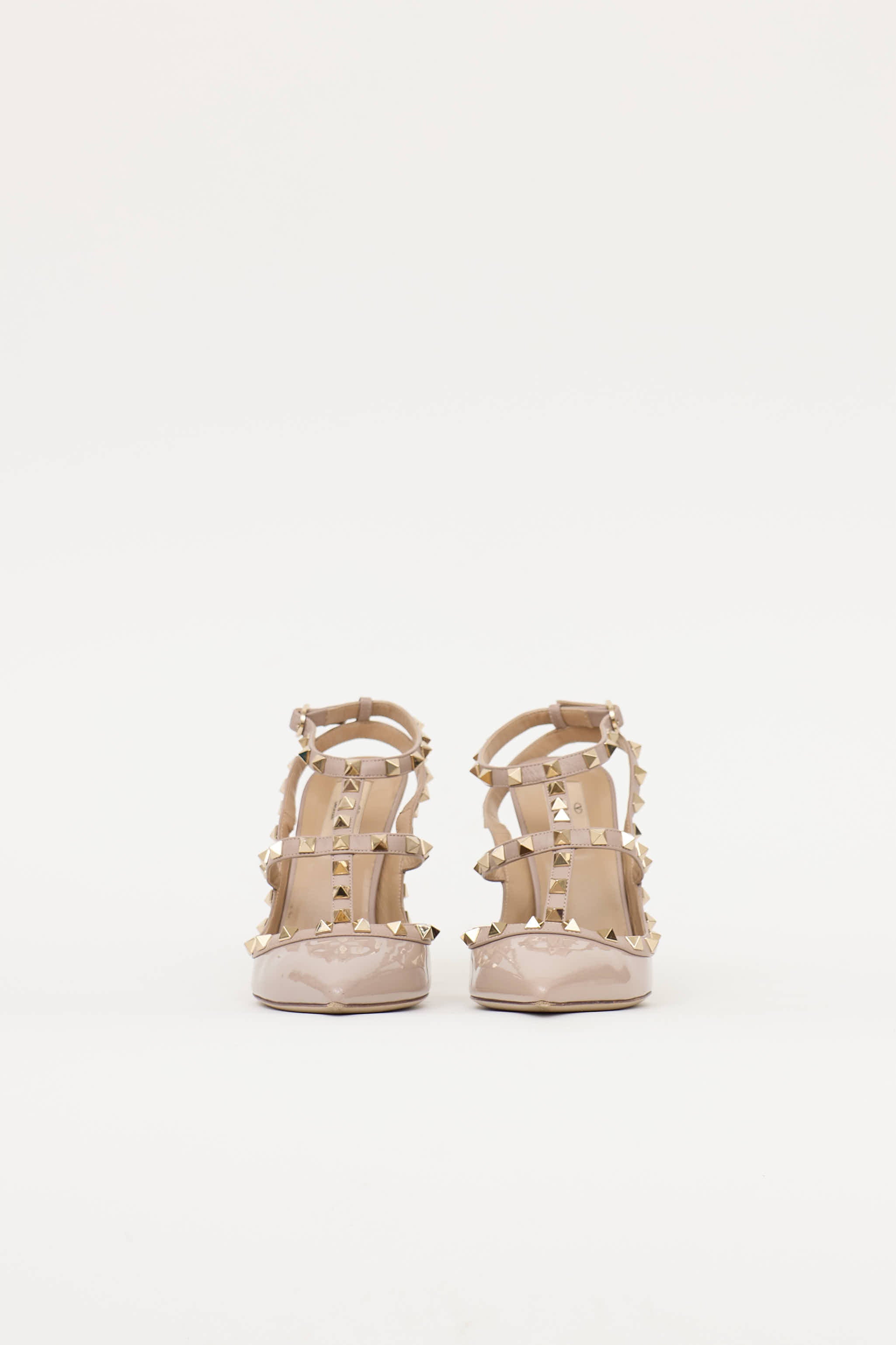 Valentino Patent Rockstud Cage Pump