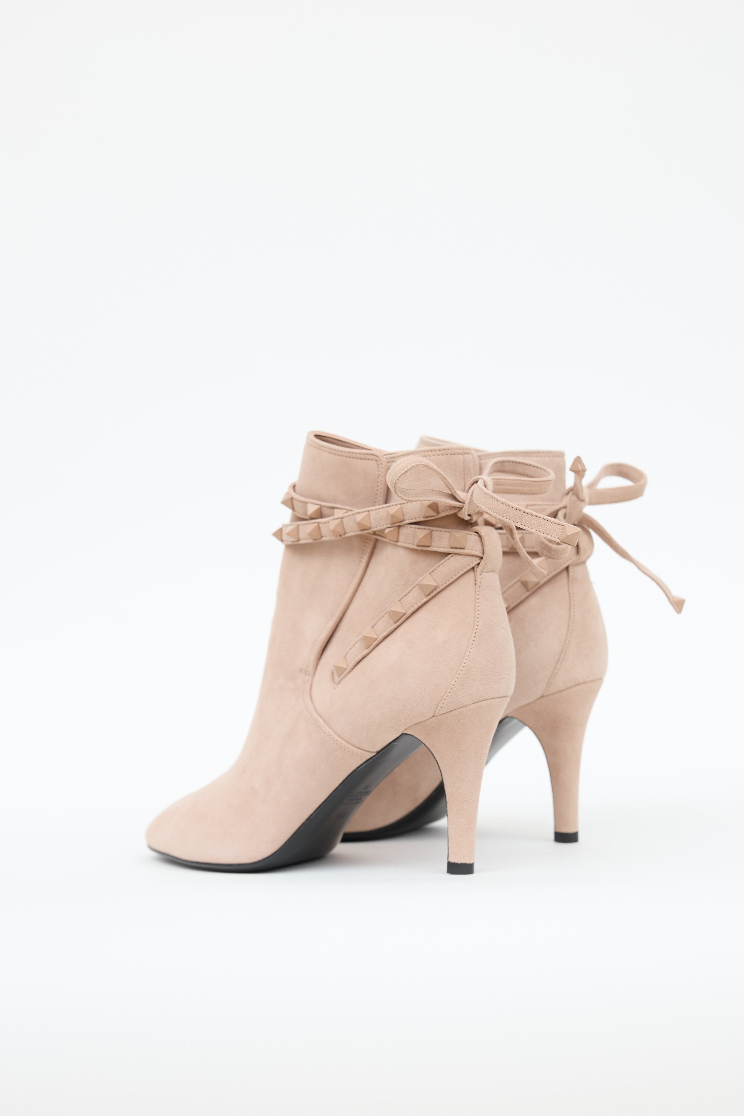 Valentino Suede Rock Stud Ankle Boot