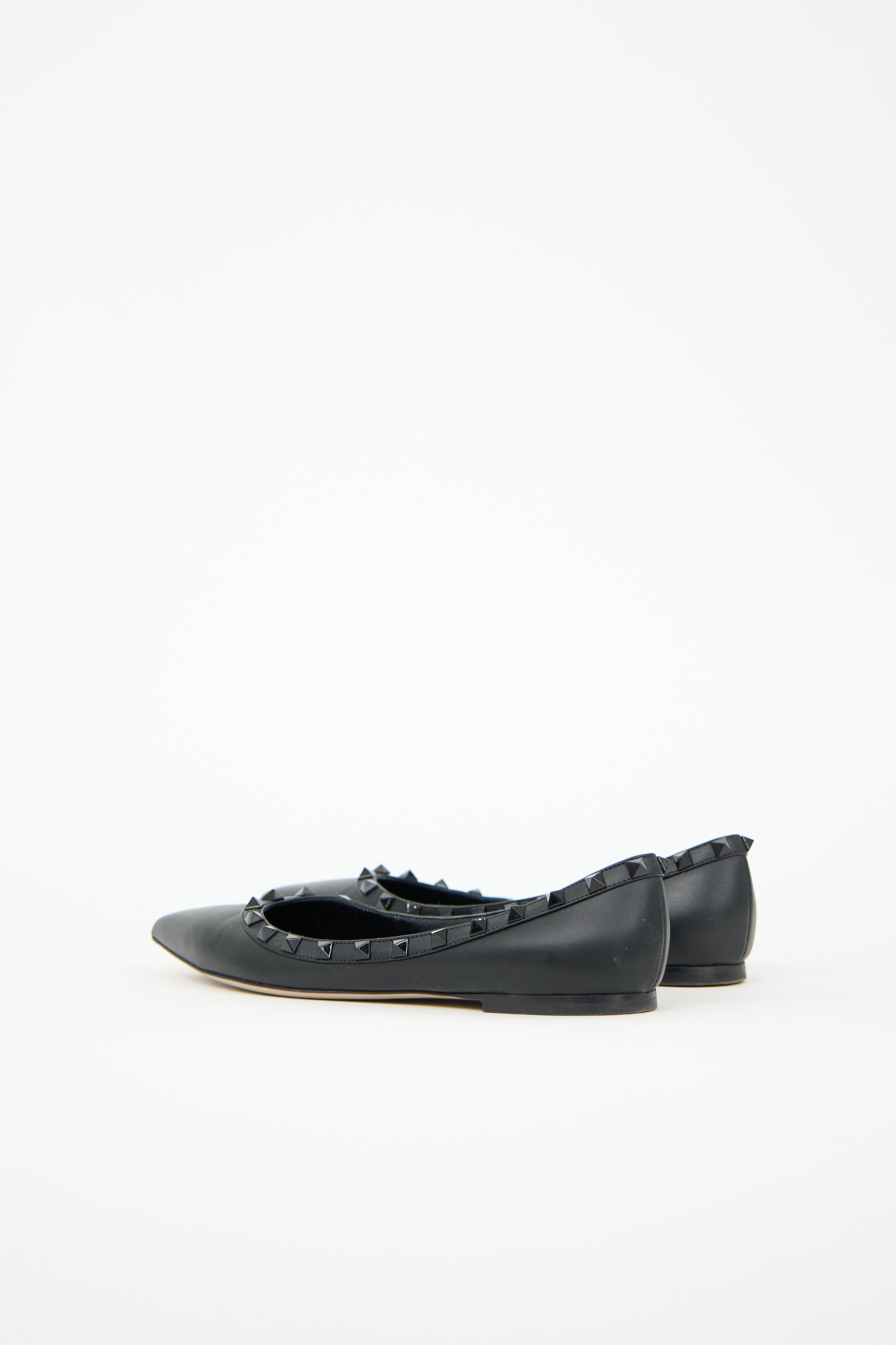 Valentino Leather Rockstud Ballet Flat