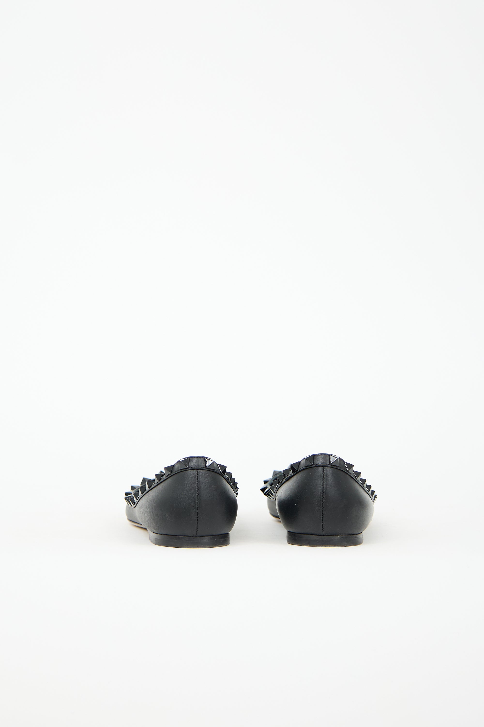 Valentino Leather Rockstud Ballet Flat