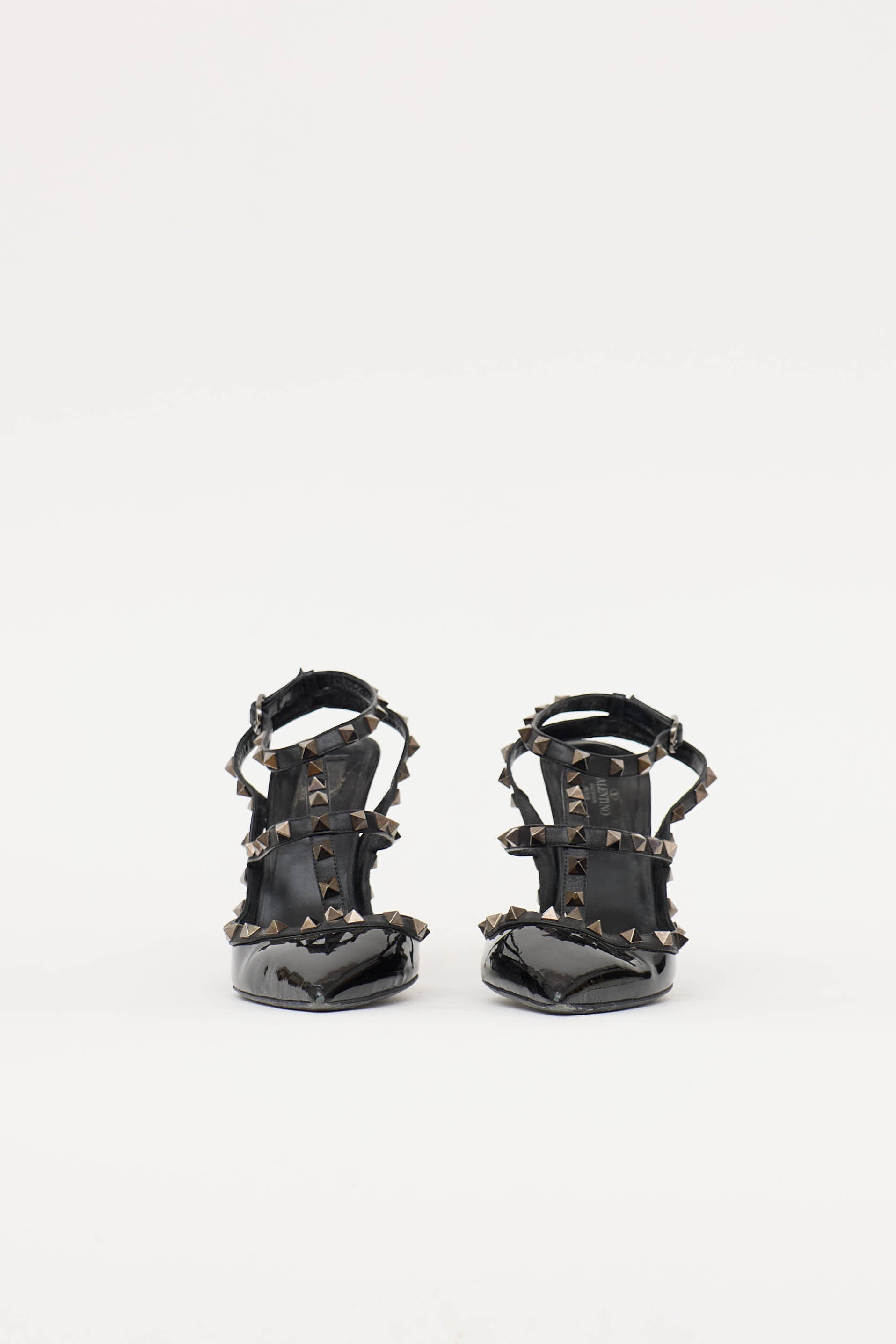 Valentino Patent Rockstud Cage Pump